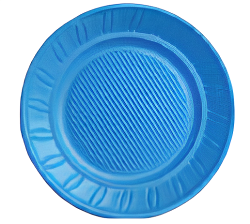 Prato Plástico 15cm com 10 unidades  - Azul Escuro