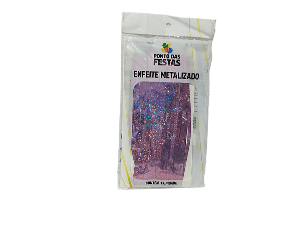 Cortina Metalizada Ponto Holográfica 1x2 metros c/ 1 unidade - Rosa