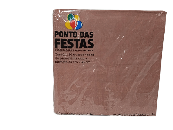 Guardanapo de Papel Dupla Camada 33x33cm c/ 1 unid. - Marrom