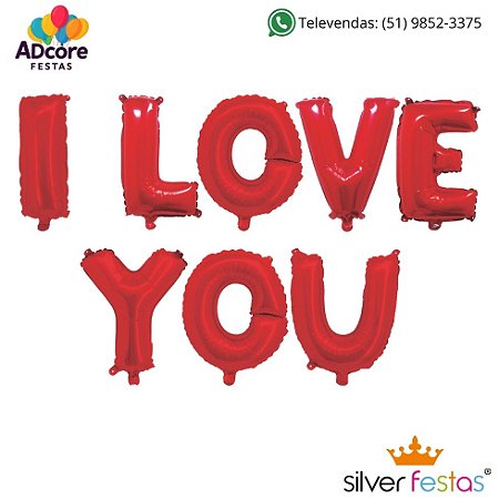 Bação Metalizado 16" - I Love You