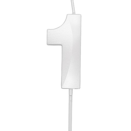 Vela Mini Design Branco Perolizada Número - 1