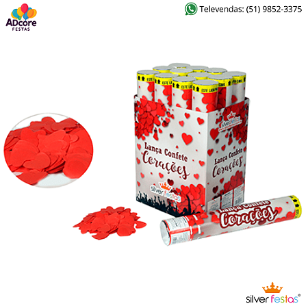 Lança Confete 30cm - Coração