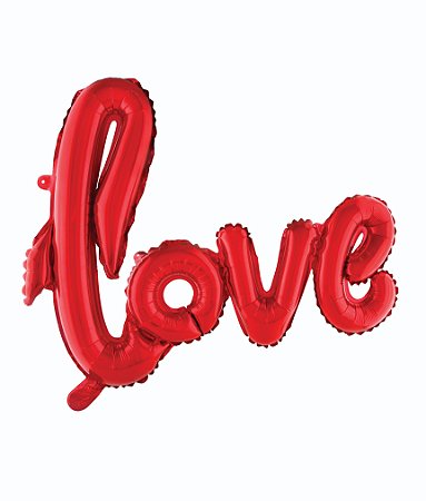 Balão Metalizado Vermelho - Love