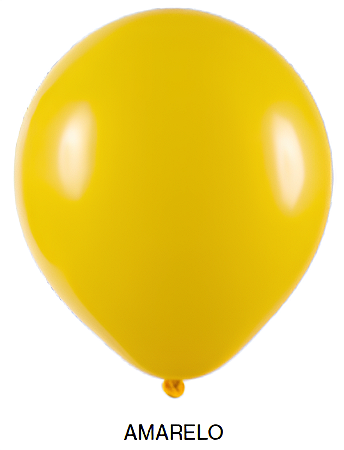 Balão Liso Art-Latex - Amarelo - 16