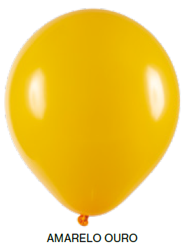 Balão Liso Art-Latex - Amarelo Ouro - 16