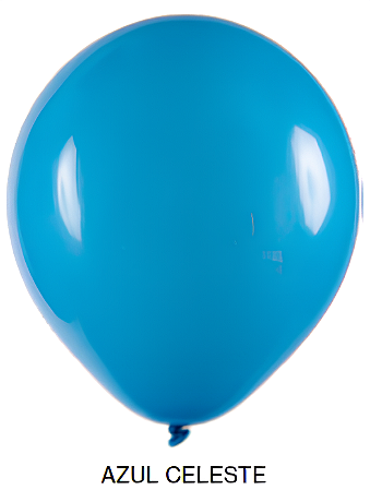 Balão Liso Art-Latex - Azul Celeste - 9