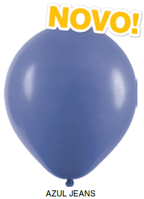 Balão Liso Art-Latex - Azul Jeans - 12