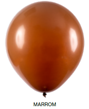 Balão Liso Art-Latex - Marrom - 16