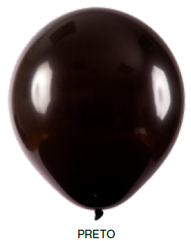 Balão Liso Art-Latex - Preto - 24