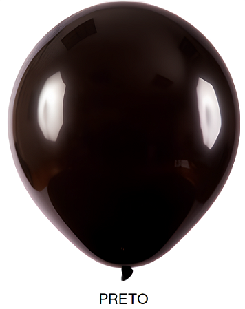 Balão Liso Art-Latex - Preto - 5