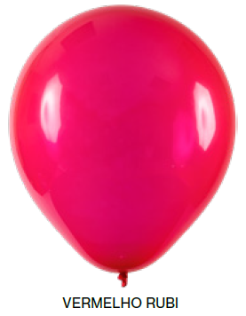 Balão Liso Art-Latex - Vermelho Rubi - 5