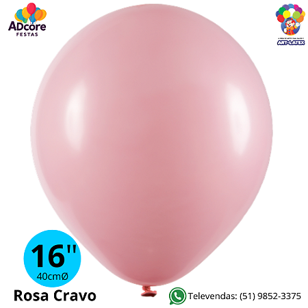 Balão Liso Art-Latex - Rosa Cravo - 16