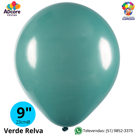 Balão Liso Art-Latex - Verde Relva - 9