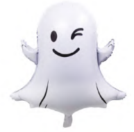 Balão Metalizado 63cm Fantasminha – Silver Festas – Adcore Festas