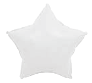 Balão Estrela Candy 17" 43cm c/ 1 unid. - Branco
