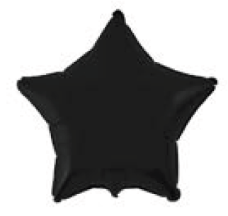 Balão Estrela Candy 17" 43cm c/ 1 unid. - Preto