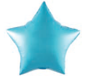 Balão Metalizado 10" 25cm Estrela c/20 unid. - Azul Tiffany