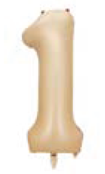Balão Metalizado 16" Número 1 c/1 unid. - Caramelo (Fracionado)