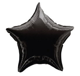 Balão Metalizado 18" 45cm Estrela c/1 unid. - Preto