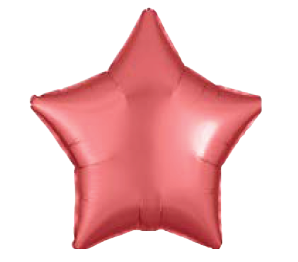 Balão Metalizado 18" 45cm Estrela c/1 unid. - Vermelho