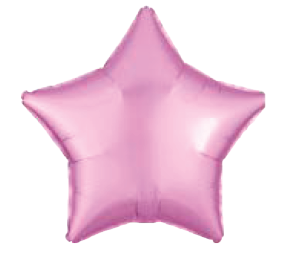 Balão Metalizado 24" 60cm Estrela c/1 unid. - Rosa