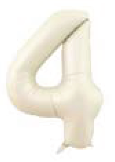 Balão Metalizado 16" Número 4 c/1 unid. - Creme (Fracionado)