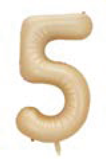 Balão Metalizado 16" Número 5 c/1 unid. - Caramelo (Fracionado)