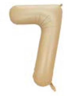 Balão Metalizado 16" Número 7 c/1 unid. - Caramelo (Fracionado)