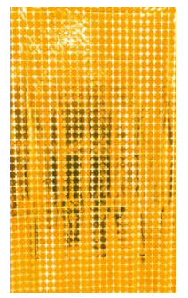 Cortina Metalizada Quadrado Pequeno 1x2m c/1 unid. - Dourado