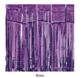 Cortina Decorativa Metalizada 1x2m c/1 unid. - Roxo