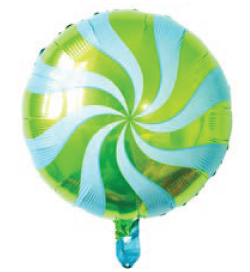 Balão Metalizado 45×53cm Bala Espiralada c/1 unid. - Verde