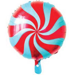 Balão Metalizado 45×53cm Bala Espiralada c/1 unid. - Vermelho