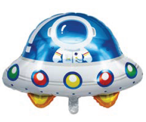 Balão Metalizado 60,4×52cm Disco Voador c/1 unid.