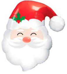 Balão Metalizado Papai Noel Gorro 54×56cm c/1 unid.