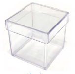 Caixa Acrílica 4×4cm Cristal c/10 unid.