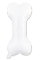Balão Metalizado 37,5×64cm Osso c/1 unid. - Branco