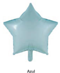 Balão Metalizado 17" 43×43cm Estrela Fosca c/1 unid. - Azul