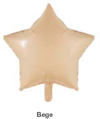 Balão Metalizado 17" 43×43cm Estrela Fosca c/1 unid. - Bege