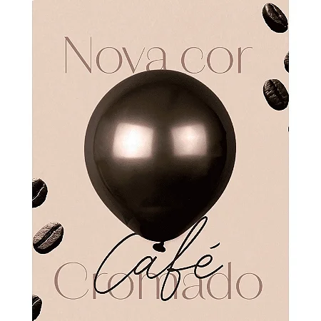 Balão Cromado Art-Latex - Café - 12