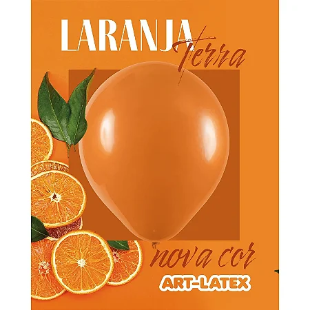 BALAO 5 REDONDO C/50 LARANJA TERRA