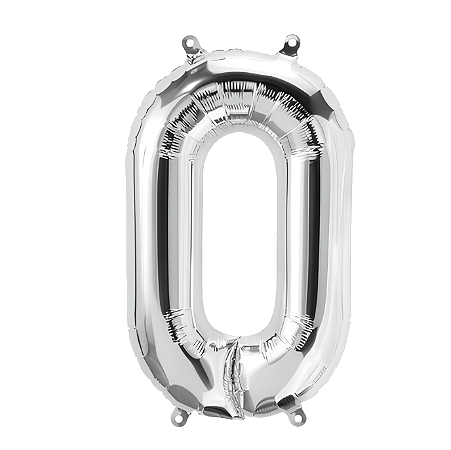Balão Metalizado Número 16" 40cm  c/1 unid. Prata - 0