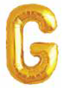 Balão Metalizado Letra 16" 40cm c/1 unid. Dourado - G