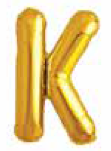 Balão Metalizado Letra 16" 40cm c/1 unid. Dourado - K