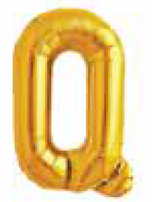 Balão Metalizado Letra 16" 40cm c/1 unid. Dourado - Q