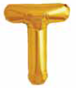 Balão Metalizado Letra 16" 40cm c/1 unid. Dourado - T