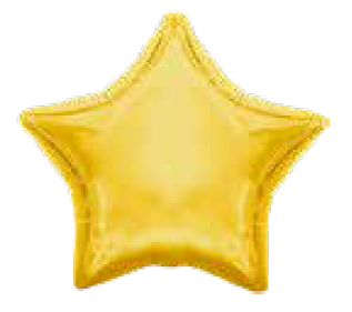 Balão Metalizado Estrela 5" 12cm c/ 1 unid. - Dourado (fracionado)