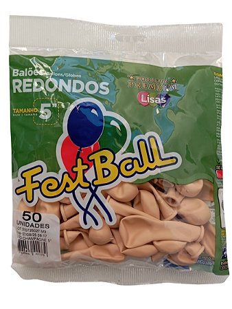 Balão Liso FestBall c/ 50 unid. - Champagne - 5
