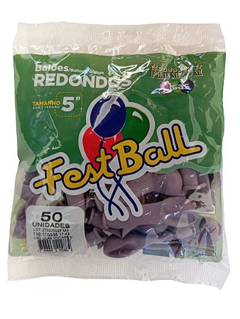 Balão Liso FestBall c/ 50 unid. - Lilás Vintage - 5