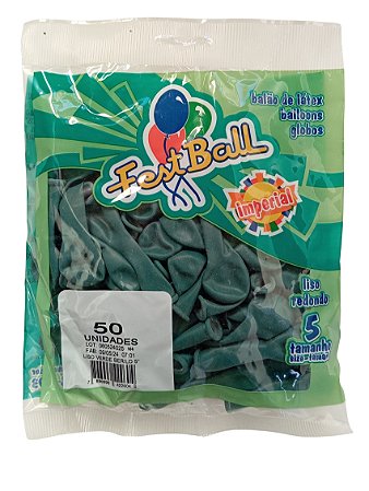 Balão Liso FestBall c/ 50 unid. - Verde Berilo - 5
