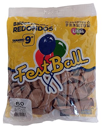 Balão Liso FestBall c/ 50 unid. - Doce de Leite - 9